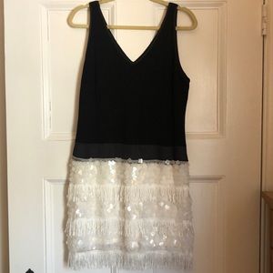 Flapper black and white dress